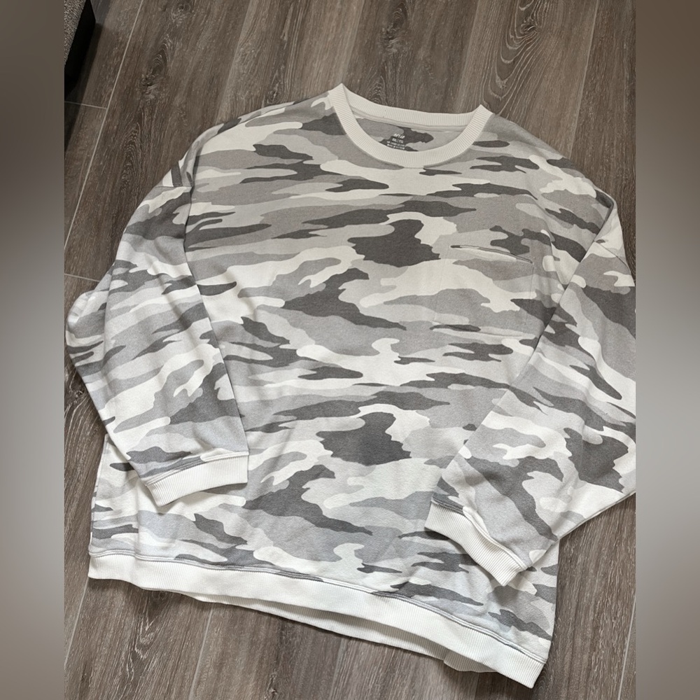 Aerie terry camo oversized crewneck